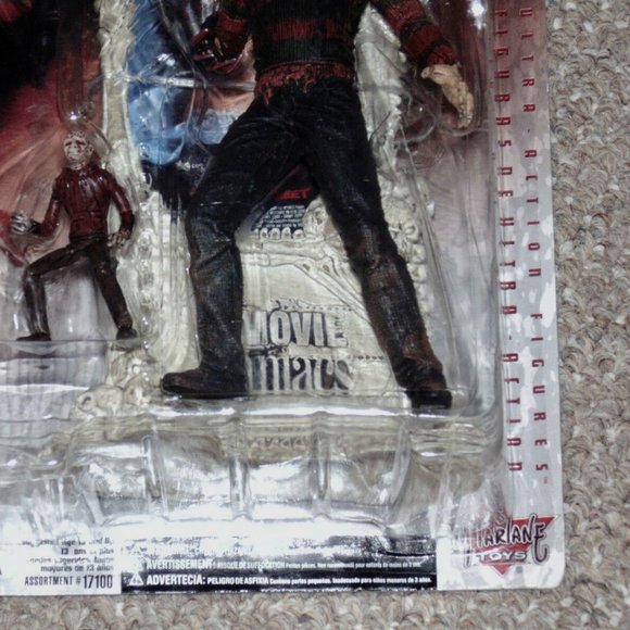 McFarlane Movie Maniacs Series 1 A Nightmare on Elm Street Freddy Kruger MOC New - Picture 5 of 10